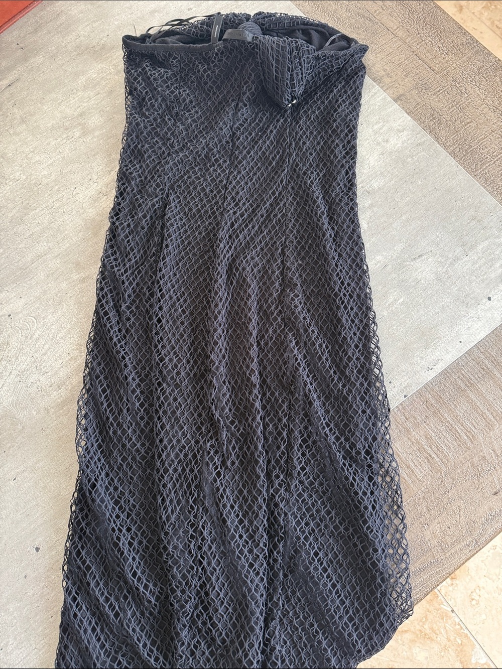 Helmut Lang Mesh Halter Bodycon Midi Dress - Picture 6 of 6